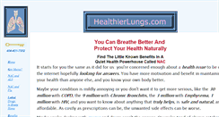 Desktop Screenshot of healthierlungs.com
