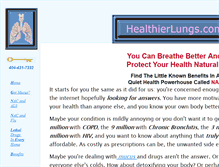 Tablet Screenshot of healthierlungs.com